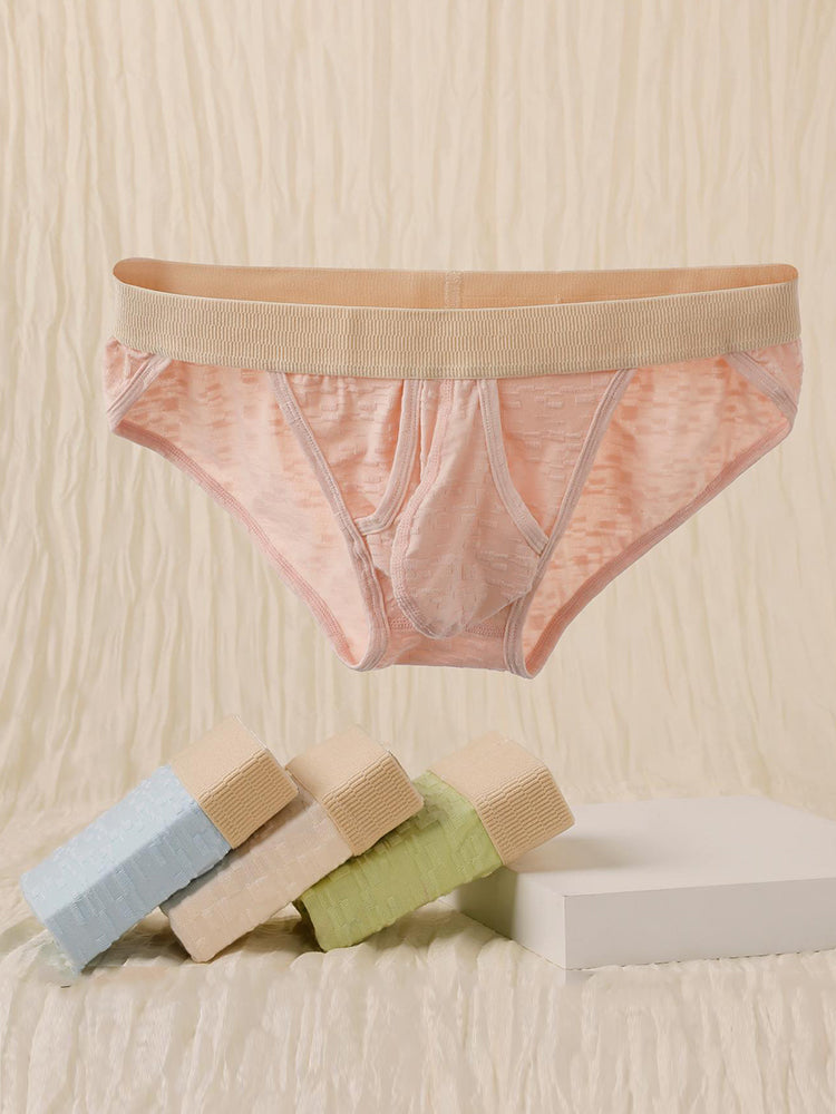 2 Pack Men's Low-Rise Split-Side Bikini with Separate Pouch | dmunderwear detail image 9