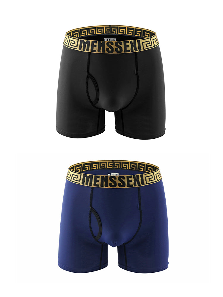 2 Pack Men's Sexy Sports Ice Silk Boxer Briefs | dmunderwear detail image 7