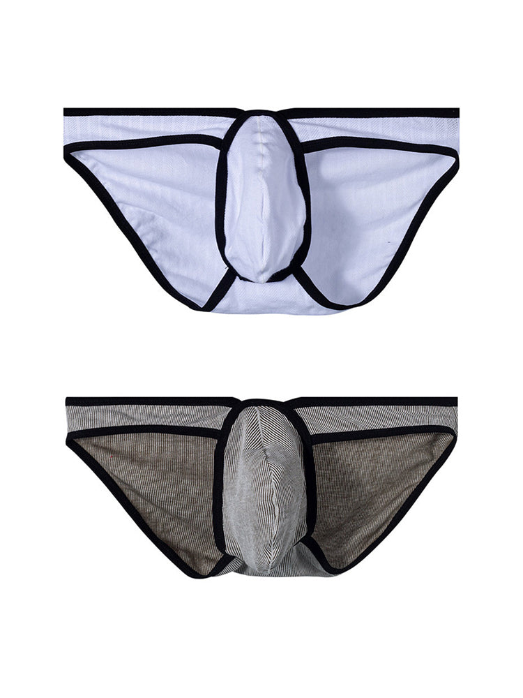 2 Pack Men's Sexy Sporty Breathable Low-Rise Seamless Sides Bikini | dmunderwear detail image 12