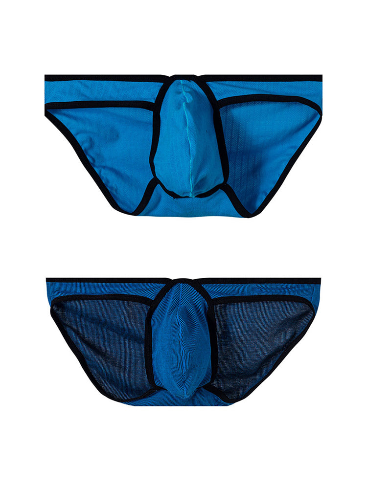 2 Pack Men's Sexy Sporty Breathable Low-Rise Seamless Sides Bikini | dmunderwear detail image 17