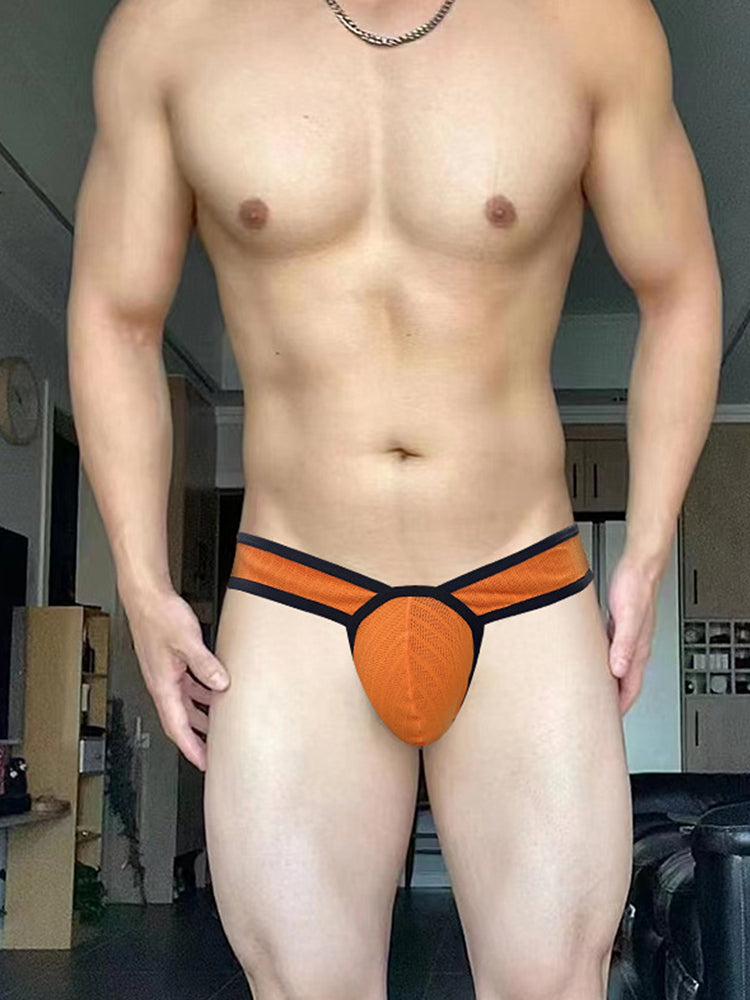 2 Pack Men's Sexy Sporty Breathable Low-Rise Seamless Sides Bikini | dmunderwear detail image 19
