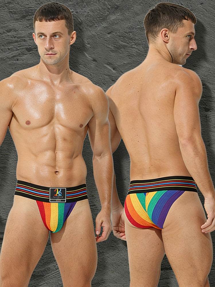 2 Pack Men's Sexy Sporty Breathable with Support Pouch Seamless Bikini | dmunderwear detail image 3