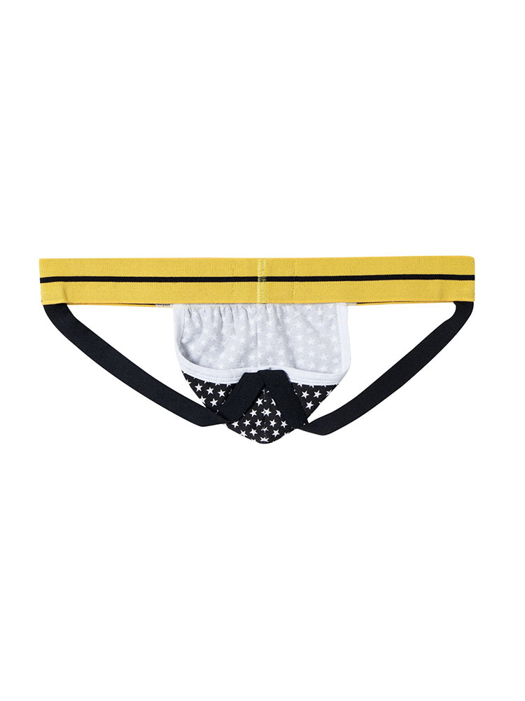 2 Pack Men's Sexy Star Print Low-Rise Breathable Comfort Trendy Briefs & Jockstrap | dmunderwear detail image 16