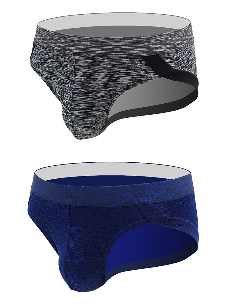 2 Pack Men's Sexy Stretch U Convex Pouch Briefs | dmunderwear detail image 18