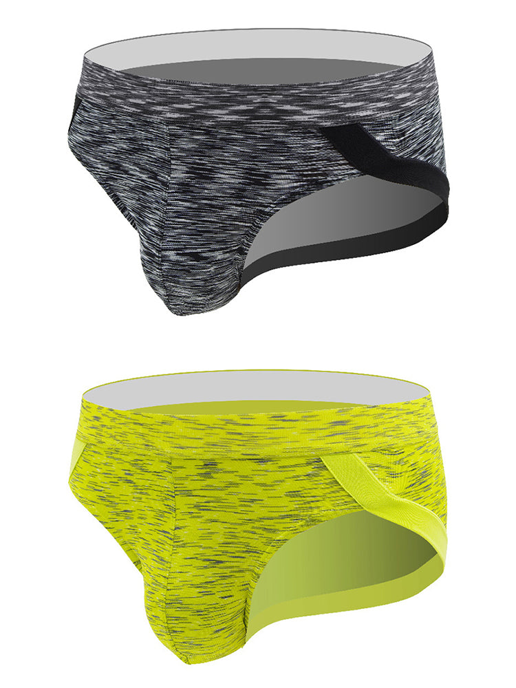 2 Pack Men's Sexy Stretch U Convex Pouch Briefs | dmunderwear detail image 20