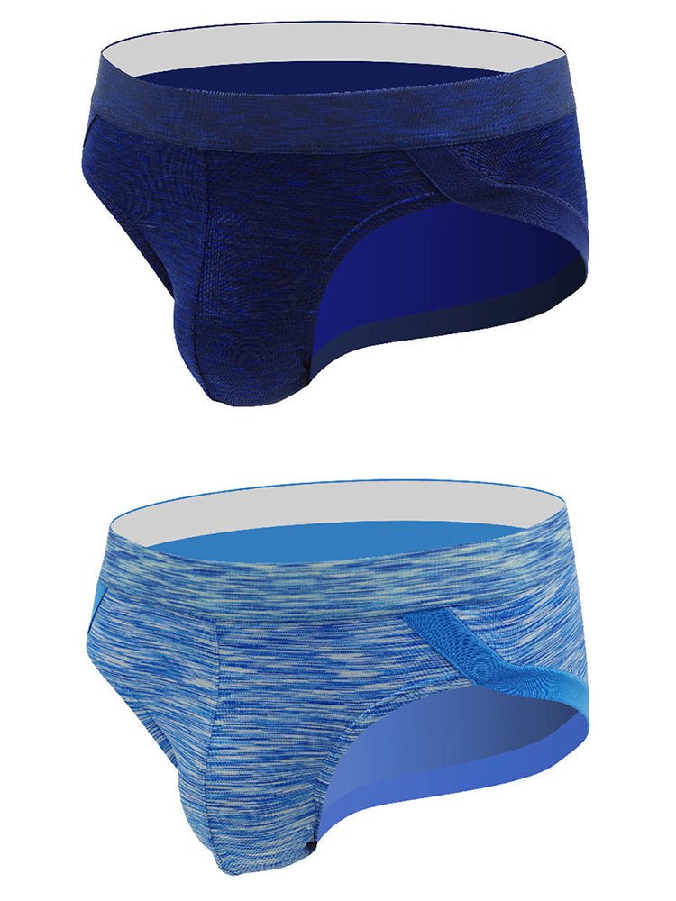 2 Pack Men's Sexy Stretch U Convex Pouch Briefs | dmunderwear detail image 8