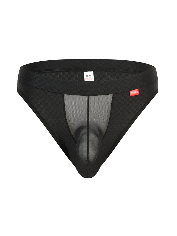 2 Pack Men's Sexy Thongs with Transparent Elephant Trunk | dmunderwear detail image 15
