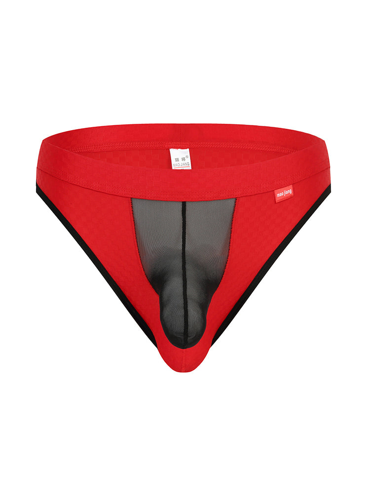 2 Pack Men's Sexy Thongs with Transparent Elephant Trunk | dmunderwear detail image 19