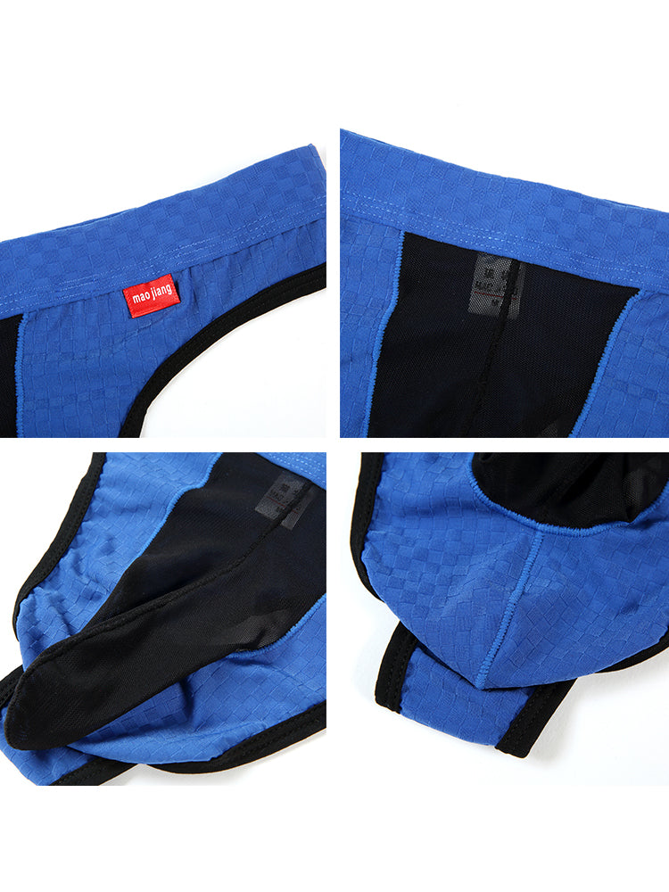 2 Pack Men's Sexy Thongs with Transparent Elephant Trunk | dmunderwear detail image 5