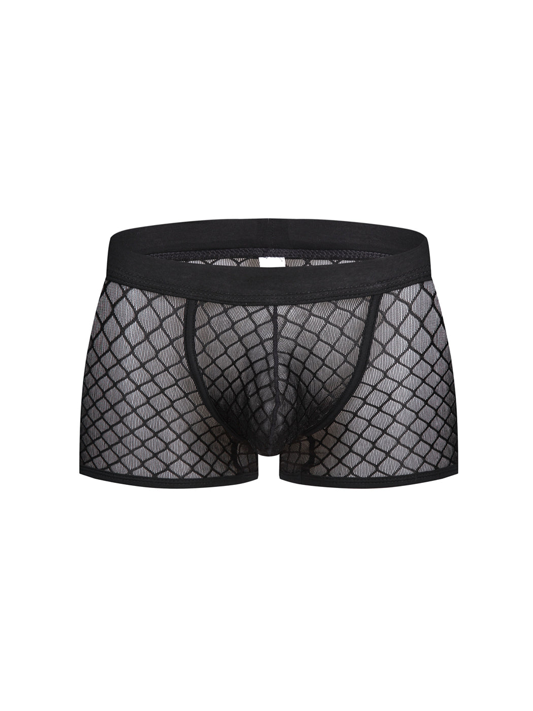 2 Pack Men's Sexy Transparent Mesh Trunks | dmunderwear detail image 19