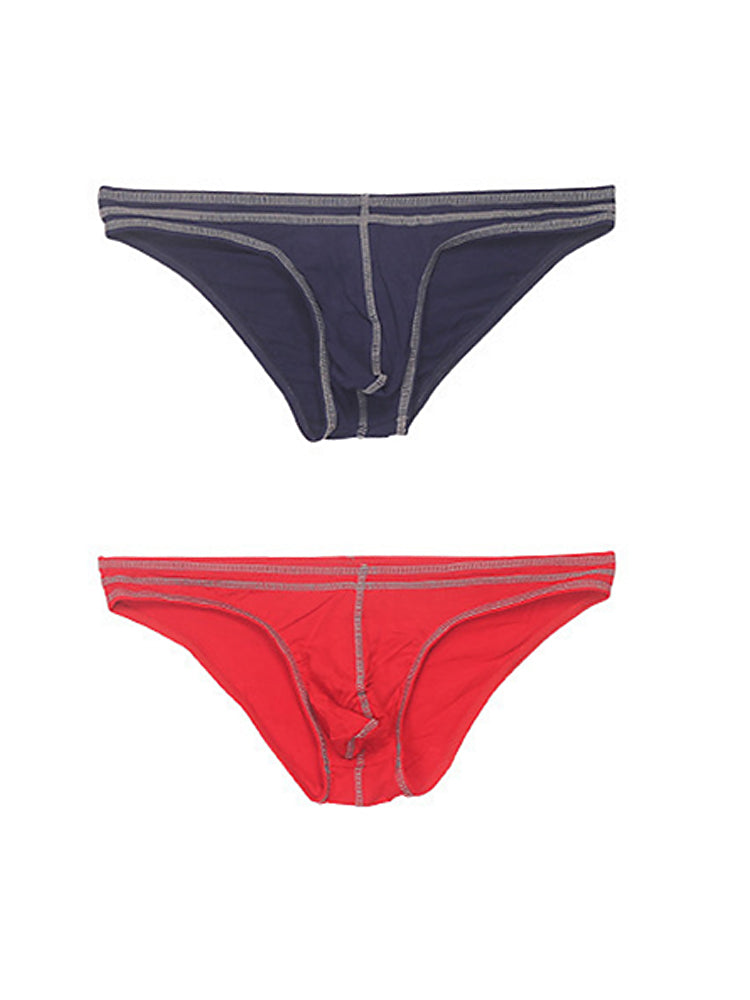 2 Pack Men's Sexy U Convex Pouch Bikini | dmunderwear detail image 14