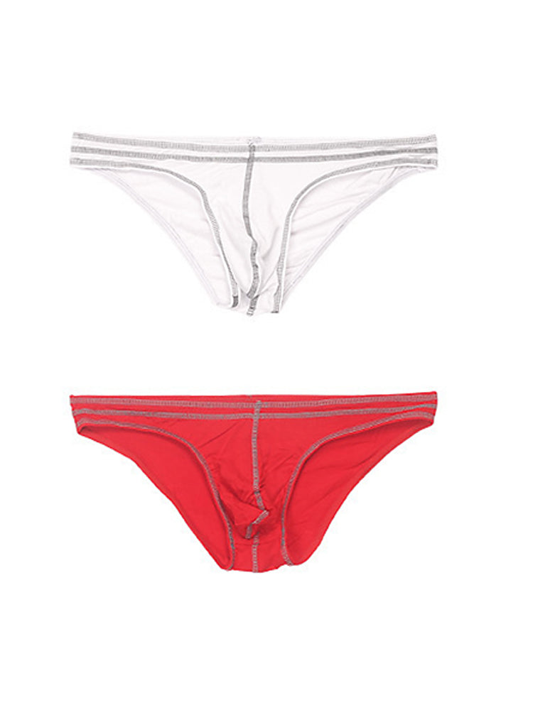 2 Pack Men's Sexy U Convex Pouch Bikini | dmunderwear detail image 2