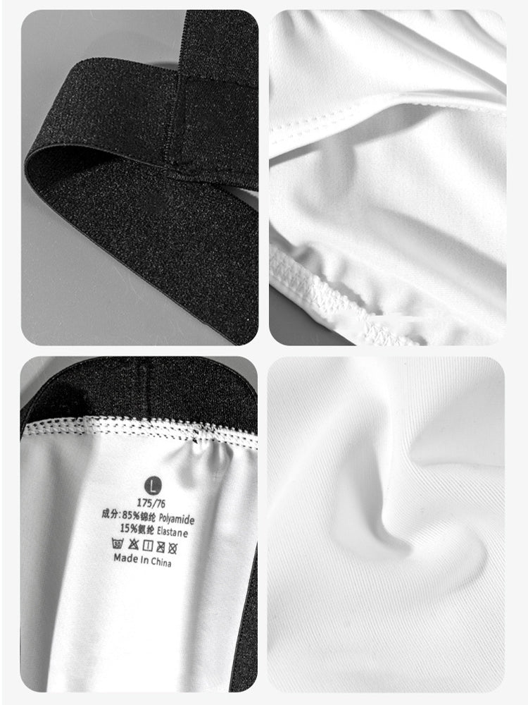 2 Pack Men's Sexy Thong with Elastic Leg Straps and Contoured Pouch | dmunderwear detail image 11