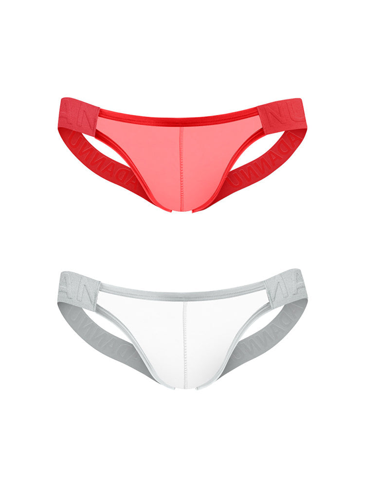 2 Pack Men's Sheer Elegance Comfy Waistband Stretch Fit Jockstrap | dmunderwear detail image 14