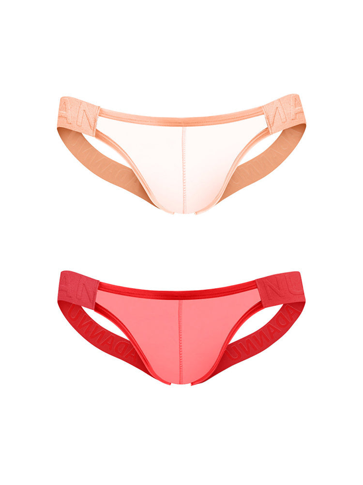 2 Pack Men's Sheer Elegance Comfy Waistband Stretch Fit Jockstrap | dmunderwear detail image 2