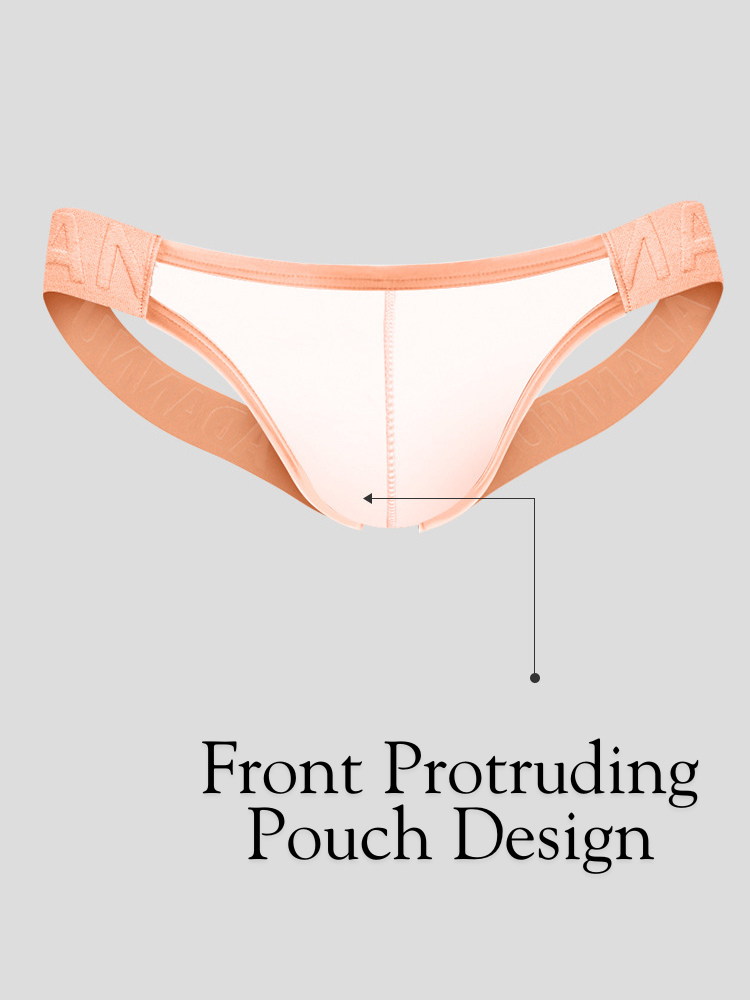 2 Pack Men's Sheer Elegance Comfy Waistband Stretch Fit Jockstrap | dmunderwear detail image 5