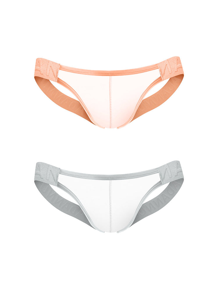 2 Pack Men's Sheer Elegance Comfy Waistband Stretch Fit Jockstrap | dmunderwear detail image 8