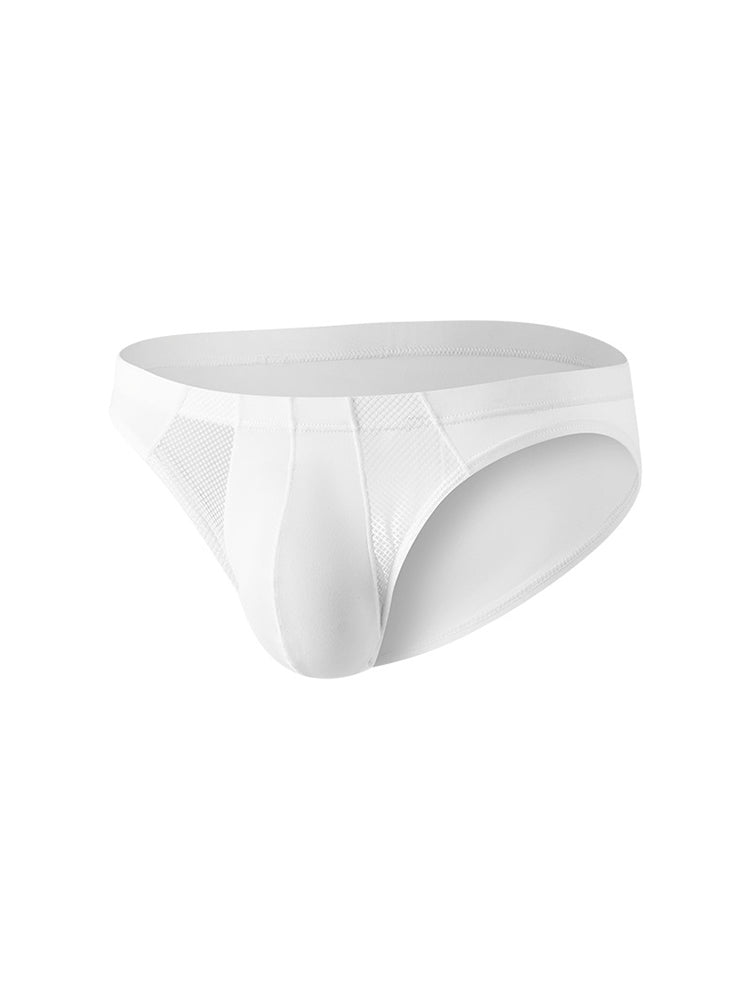 2 Pack Men's Sheer Mesh Low-Rise Sexy Ice Silk Briefs | dmunderwear detail image 11