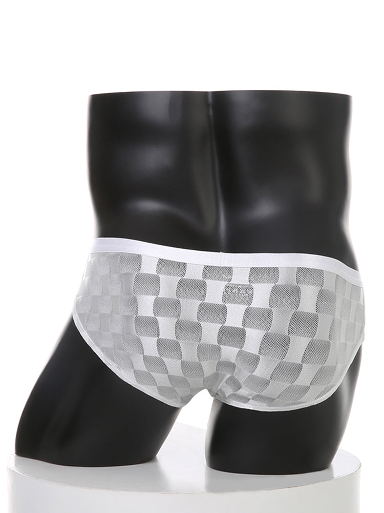 2 Pack Men's Sheer Mesh U-Pouch Ultra-Thin Low-Rise & Sexy Breathable Comfort Bikini | dmunderwear detail image 12