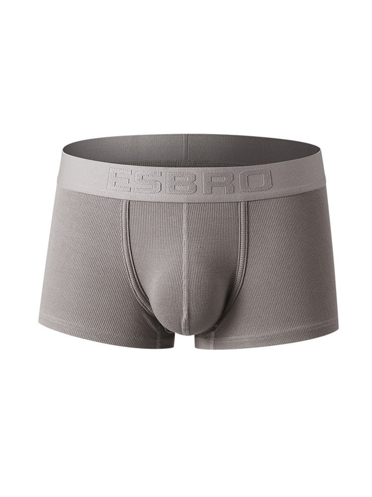 2 Pack Men's Single-Layer U-Pouch Ribbed Sweat-Absorbing Breathable Trunks | dmunderwear detail image 16