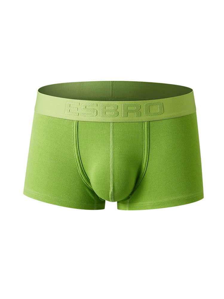 2 Pack Men's Single-Layer U-Pouch Ribbed Sweat-Absorbing Breathable Trunks | dmunderwear detail image 18