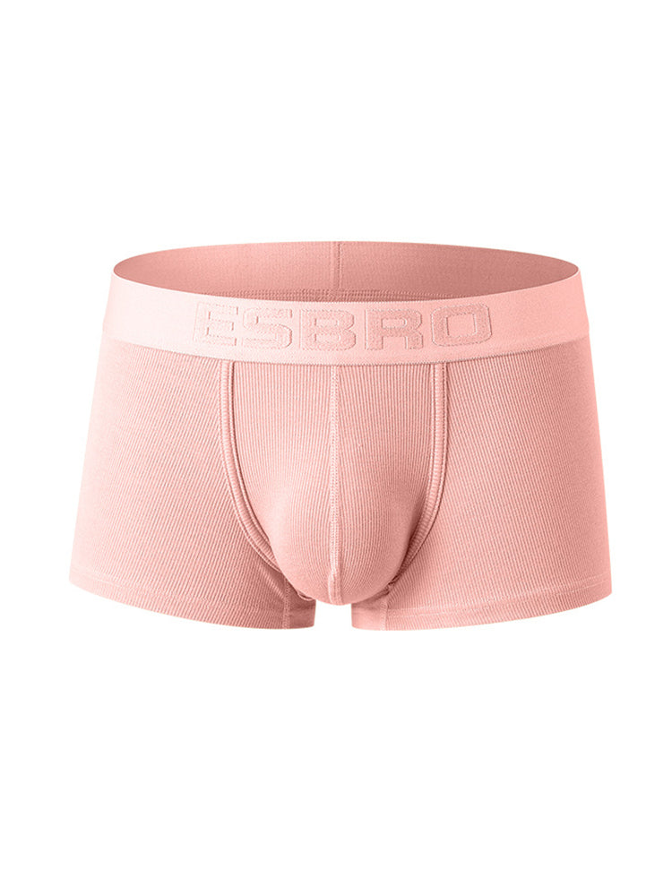 2 Pack Men's Single-Layer U-Pouch Ribbed Sweat-Absorbing Breathable Trunks | dmunderwear detail image 19
