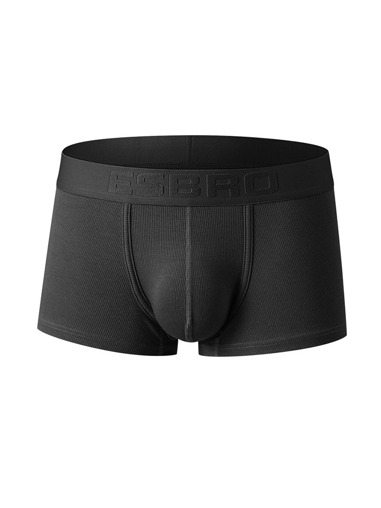2 Pack Men's Single-Layer U-Pouch Ribbed Sweat-Absorbing Breathable Trunks | dmunderwear detail image 20
