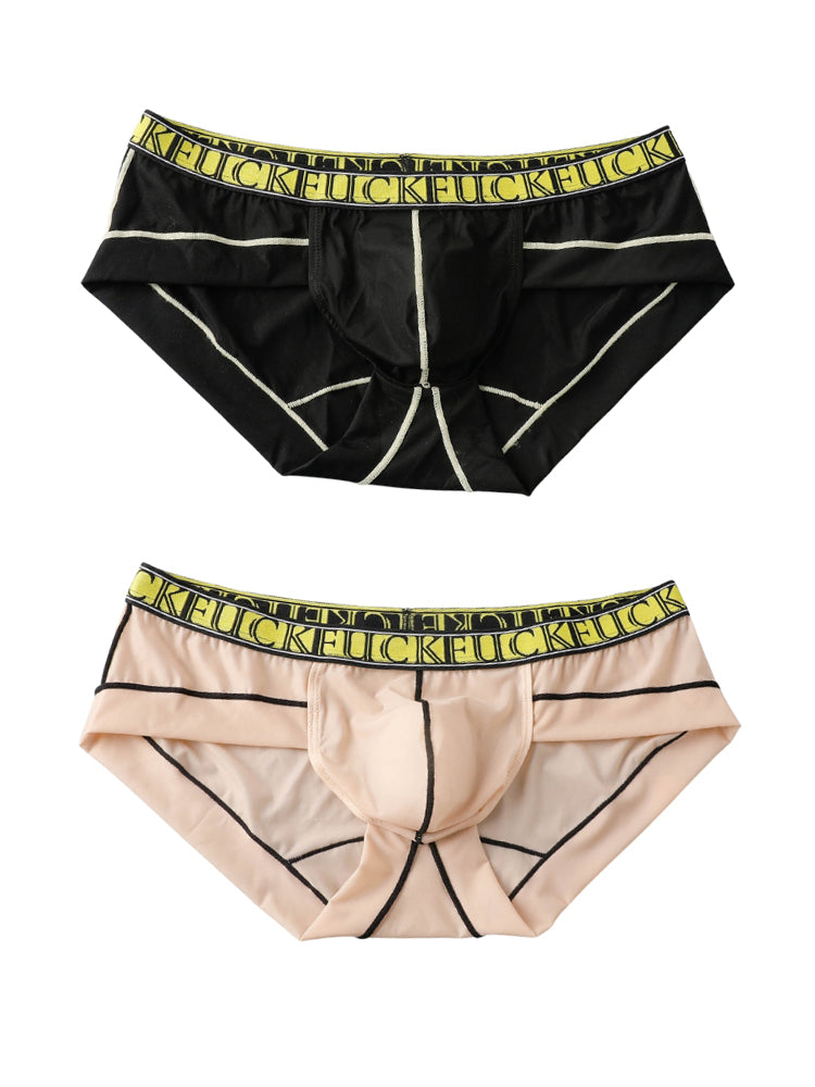 2 Pack Men's Ice-Silk Stretch Sports Briefs with 3D Pouch | dmunderwear detail image 12