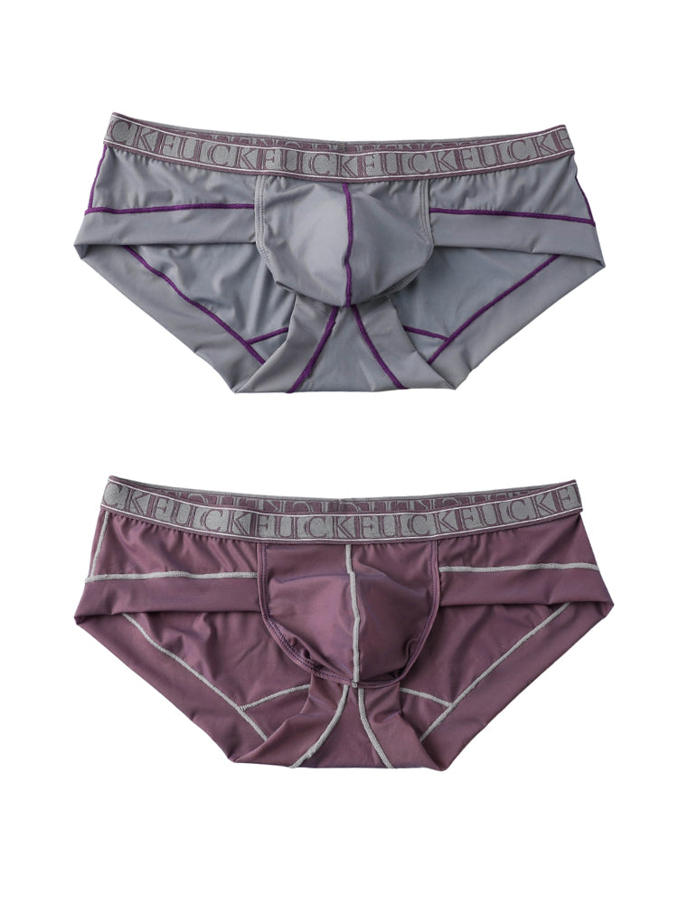 2 Pack Men's Ice-Silk Stretch Sports Briefs with 3D Pouch | dmunderwear detail image 17