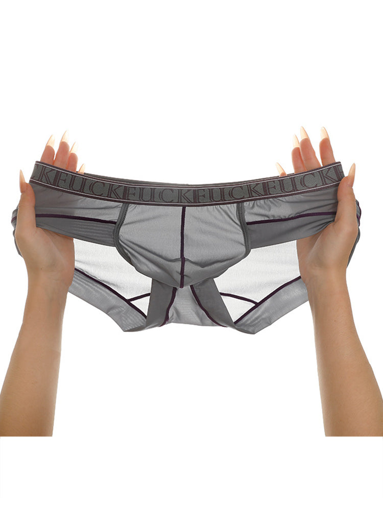 2 Pack Men's Ice-Silk Stretch Sports Briefs with 3D Pouch | dmunderwear detail image 18