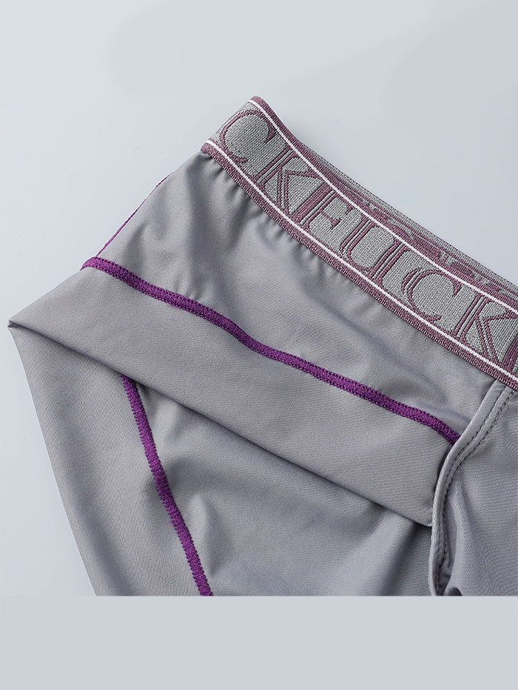 2 Pack Men's Ice-Silk Stretch Sports Briefs with 3D Pouch | dmunderwear detail image 6
