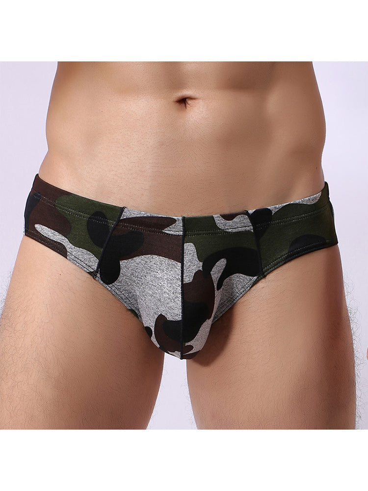 2 Pack Men's Camo Print U-Pouch Briefs | dmunderwear detail image 10
