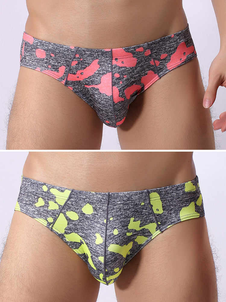 2 Pack Men's Camo Print U-Pouch Briefs | dmunderwear detail image 12