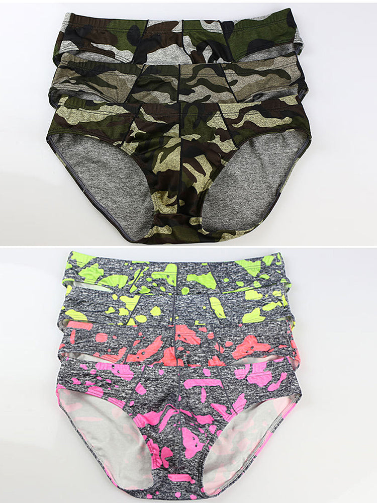 2 Pack Men's Camo Print U-Pouch Briefs | dmunderwear detail image 20