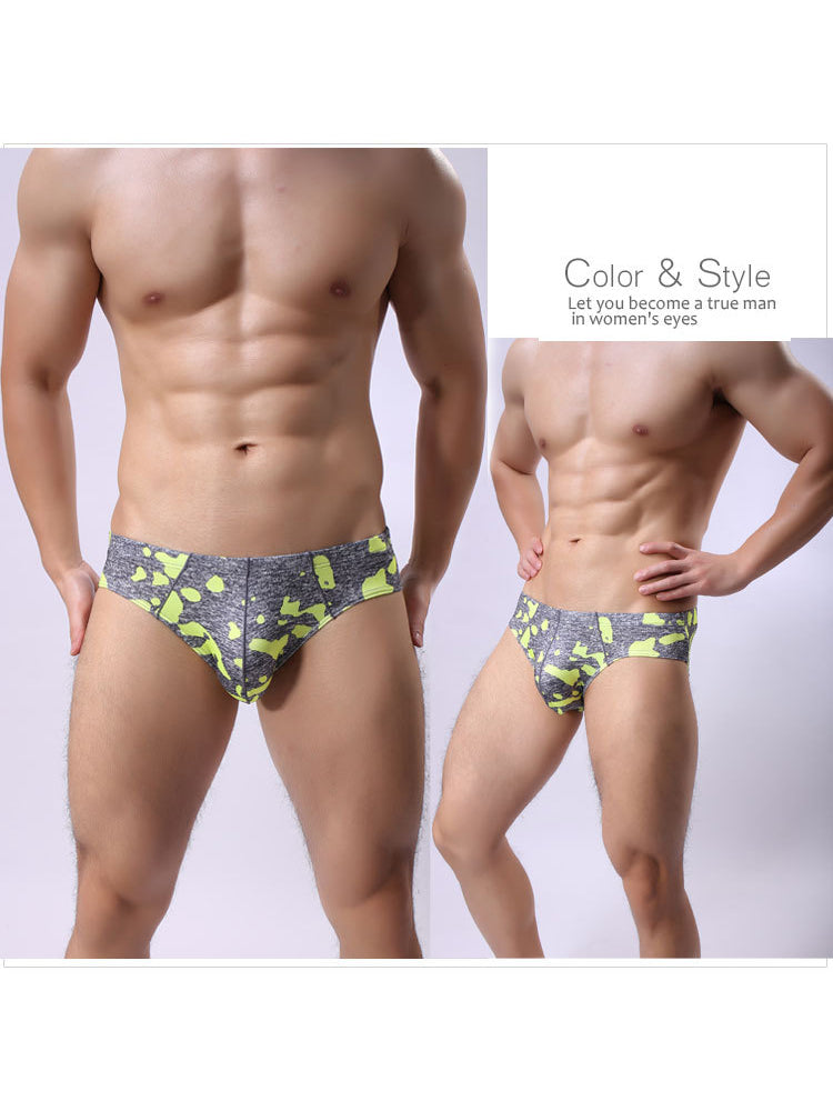 2 Pack Men's Camo Print U-Pouch Briefs | dmunderwear detail image 4