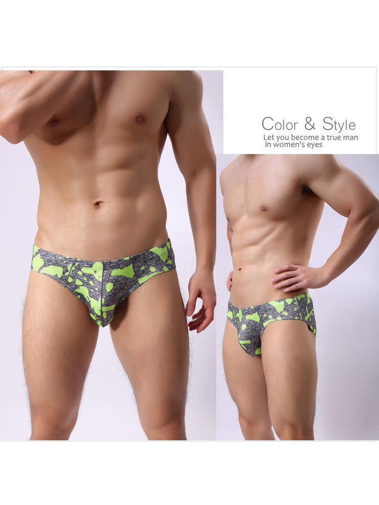 2 Pack Men's Camo Print U-Pouch Briefs | dmunderwear detail image 8
