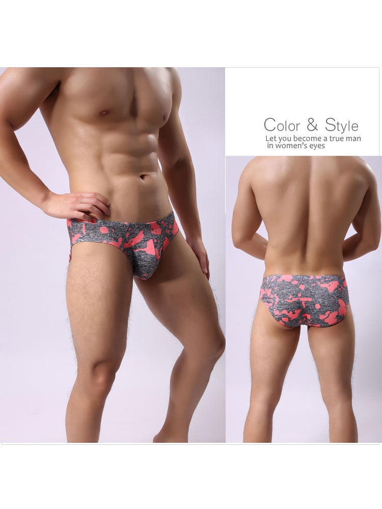 2 Pack Men's Camo Print U-Pouch Briefs | dmunderwear detail image 9