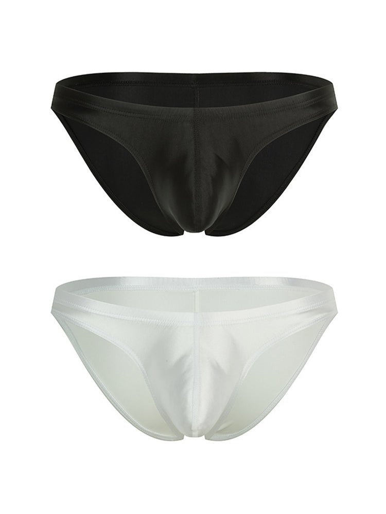 2 Pack Men's Slim Fit with U-Pouch Sexy Smooth Touch Briefs | dmunderwear detail image 2