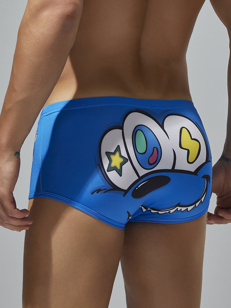 2 Pack Men's Smooth Touch Playful Prints Second-Skin Feel Trunks | dmunderwear detail image 10