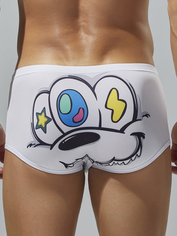 2 Pack Men's Smooth Touch Playful Prints Second-Skin Feel Trunks | dmunderwear detail image 16