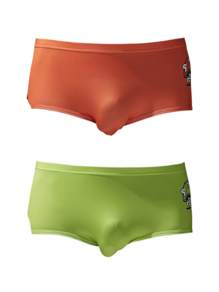 2 Pack Men's Smooth Touch Playful Prints Second-Skin Feel Trunks | dmunderwear detail image 17