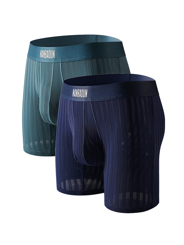 2 Pack Men's Soft-Touch Waistband Movement-Friendly Stretch Fit Boxer Briefs | dmunderwear detail image 17