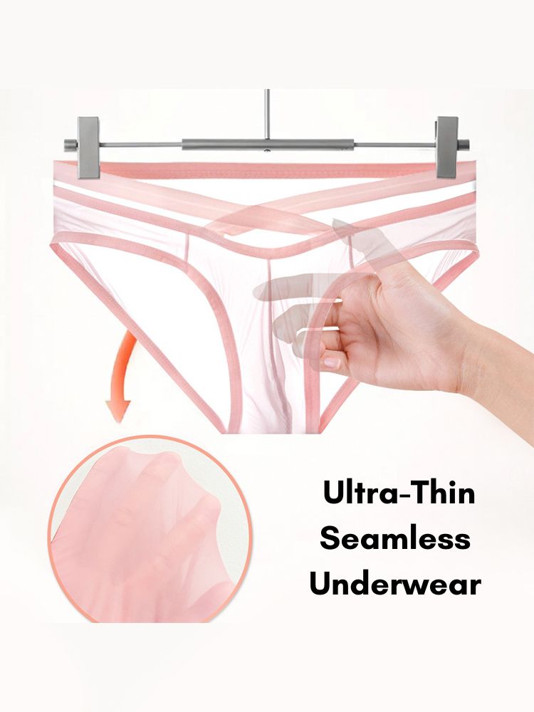 2 Pack Men's Sheer Ultra-Thin Silky Bikini with Cross Waistband | dmunderwear detail image 5