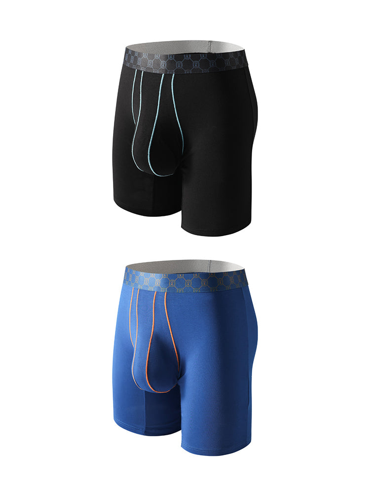 2 Pack Men's Solid Color Anti-Chafing Comfy Waistband Stretch Fit Midway Briefs | dmunderwear detail image 14