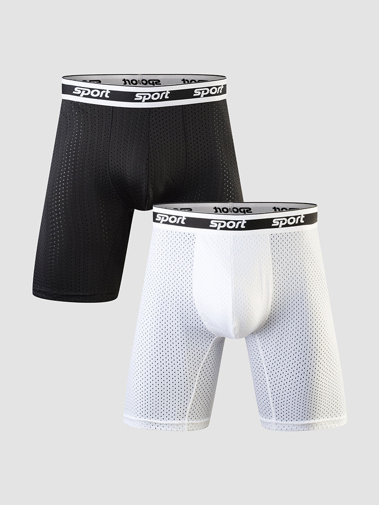 2 Pack Men's Solid Color Breathable Mesh Comfortable Midway Briefs | dmunderwear detail image 11