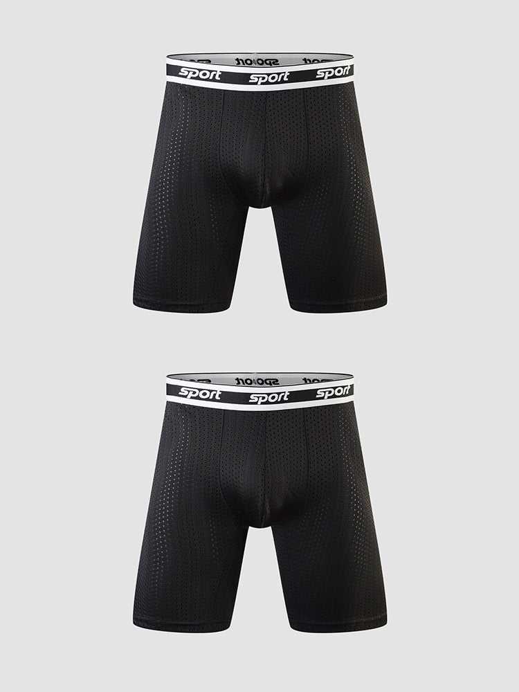 2 Pack Men's Solid Color Breathable Mesh Comfortable Midway Briefs | dmunderwear detail image 14