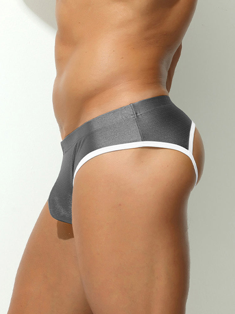 2 Pack Men's Solid Color Breathable U-Pouch Low-Rise Comfy Jockstrap | dmunderwear detail image 14
