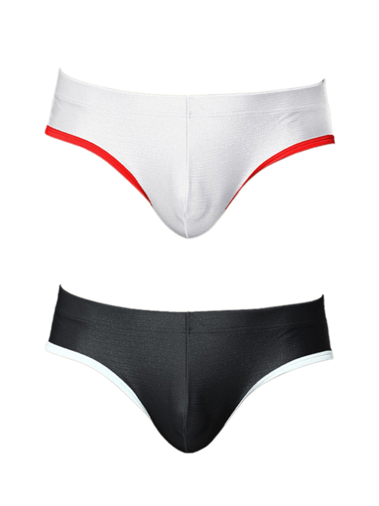 2 Pack Men's Solid Color Breathable U-Pouch Low-Rise Comfy Jockstrap | dmunderwear detail image 2