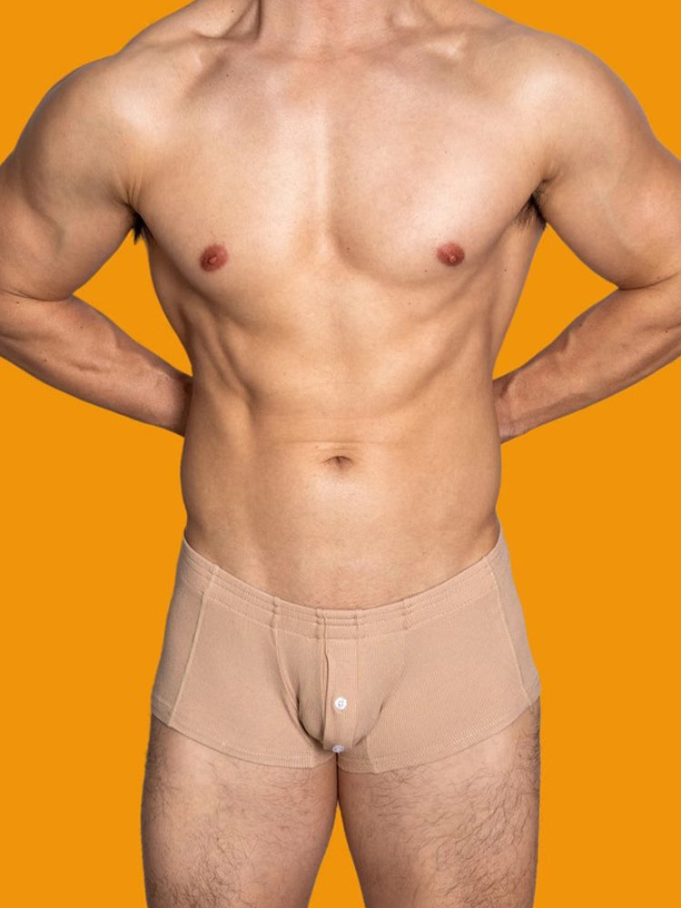 2-pack Men's Solid Color Comfortable Button-down Trunks | dmunderwear detail image 14