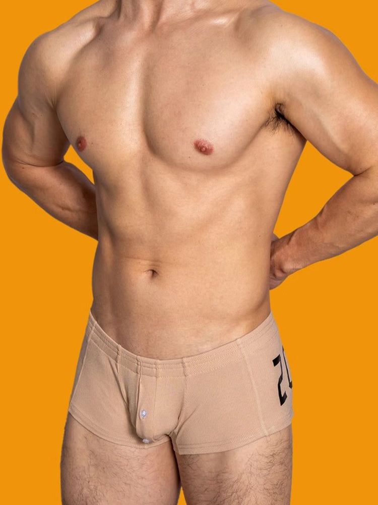 2-pack Men's Solid Color Comfortable Button-down Trunks | dmunderwear detail image 16
